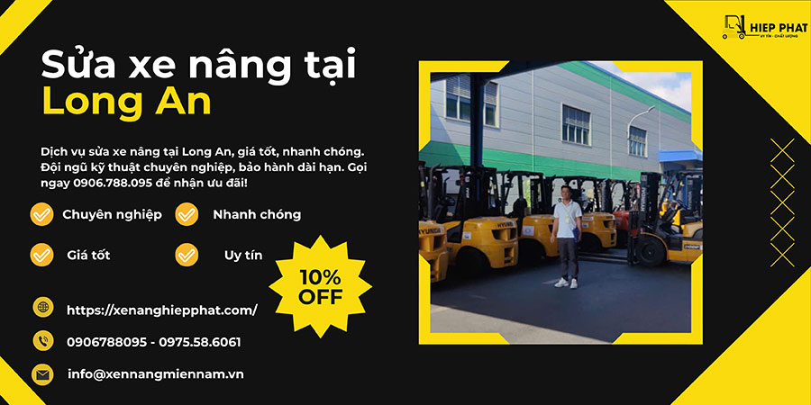 thông tin liên hệ sửa xe nâng Long An